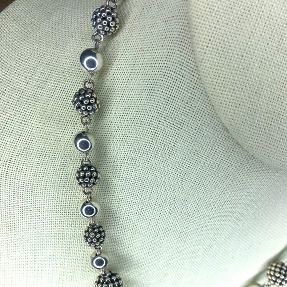 MICHAEL DAWKINS Starry Night Sterling Clusters, Silver Globes, Pearl Necklace - Picture 9 of 17